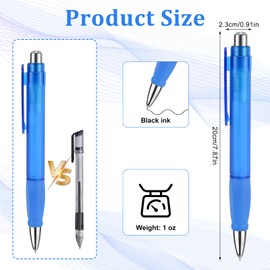3pcs Big Pens, 7.87 Inch Smoothly Writing Oversized Weighted Pen Heavy Pens Fat Pens Elderly Easy Thick Grip Giant Writing Tool with Comfortable Sleeve for School & Office (Blue)