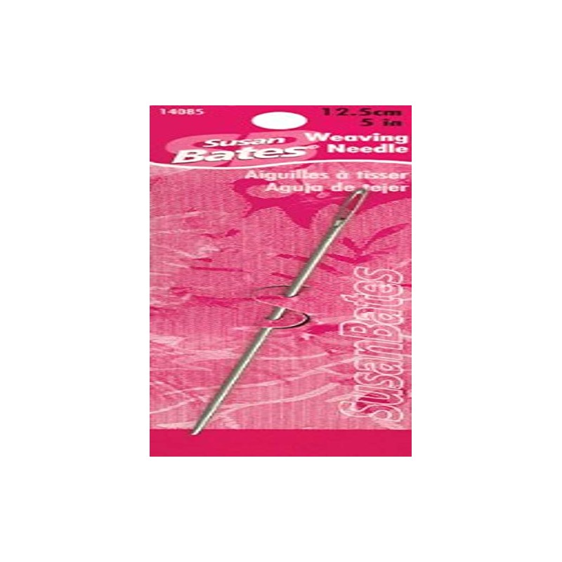 Susan Bates 14085 Steel Weaving Needle, 5-Inch, Silver/Steel