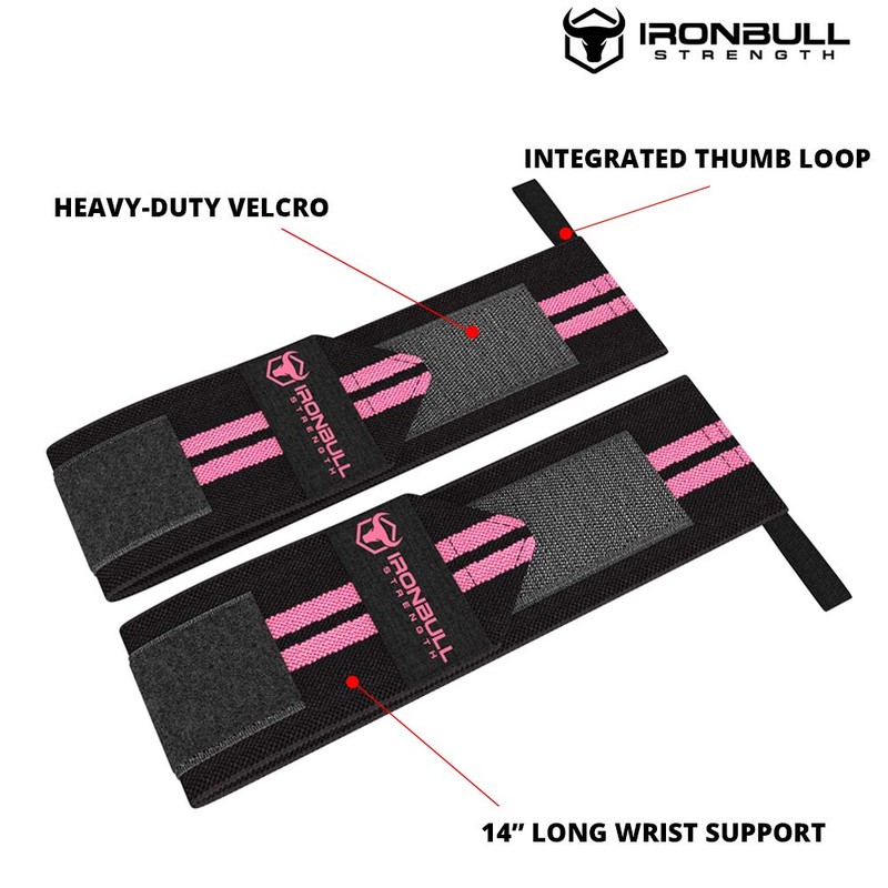 Women Wrist Wraps with Thumb Loops - 12" Professional Grade