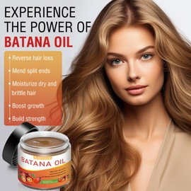 OMYIJVS Batana Oil for Hair Growth: 100% Organic & Pure Dr Sebi Unrefined Batana Oil from Honduras - Repairs Damaged Hair - Prevents Hair Loss - Enhances Hair Thickness for Men & Women 4.2 oz