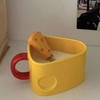 Ceramic Mug Cute Cheese Shape Fashionable Multifunctional Tea Cup with