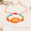 Handcess Boho Anklets Colourful Beaded Ankle Bracelets Shell Braid Anklet