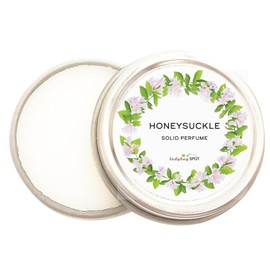 Floral Solid Perfume | All Natural, Phthalate-Free Fragrance | Long-Lasting, Highly Scented, Layerable Balm | Portable 1/4 oz Tin | Travel-Friendly (Honeysuckle)