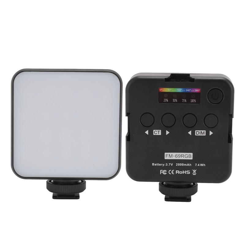RGB Video Light 2000mAh Type C Rechargeable Portable Photography Selfie