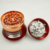 3 inch Hand Crank Grinder with Clear Top Red
