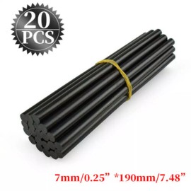 Unbranded 20 Pcs 7mm x 190mm Black Paintless Dent Repair Hot Melt Glue Sticks for Car