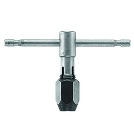 Bosch BTH014#0-1/4 Inch T-Handle Tap Wrench with Adjustable Self-Equalizing Hardened Carbon Steel Jaws for Accurate Hand Threading (Includes: 1 Wrench)