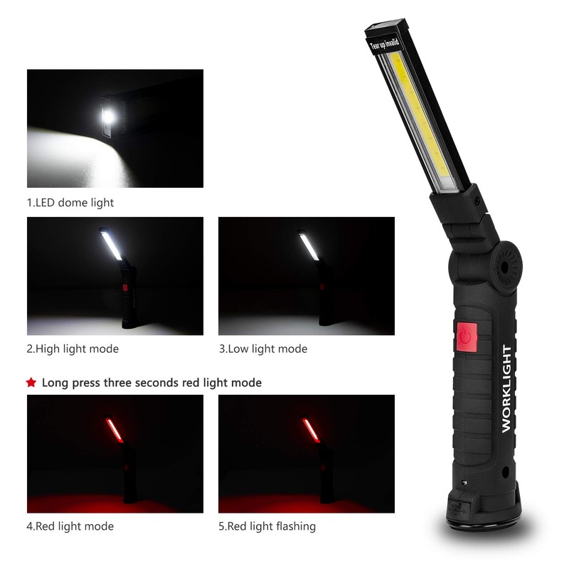 Lmaytech Gifts for Men 3Pack LED Flashlight, Rechargeable Work Lights