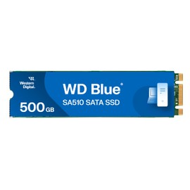 WD Blue SA510 SATA SSD 500GB M.2 2280 (Read up to 560MB/s, Write up to 510MB/s, Upgrade for PC/Laptop, 3 Month Trial from Dropbox Professional, Western Digital SSD Dashboard)