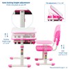 VIVO Pink Height Adjustable Children's Desk and Chair Set |
