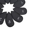 10PCS Golf Club Head Cover PU Leather Protective Abrasion Resistant