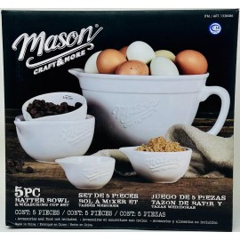 Mason Craft and More 5-Piece Batter Bowl & Measuring Cup Set