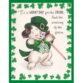 Sign Me Up By Diana Its A Great Day To Be Irish Puppy St Patrick's Day Sign or Door Hanger
