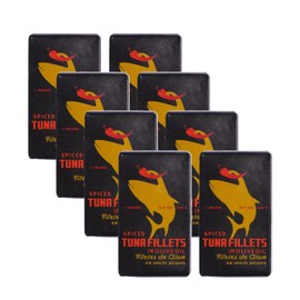 Spiced Portuguese Skipjack Tuna Fillets Canned in Olive Oil Wild Caught | B Vitamins, Omega-3 | Tinned Fish by Ati Manel | 8 x 120g Can