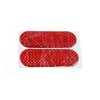 Hihaha 12cmx4cm Car Exterior Reflector Decal Reflective Sticker Red 2pcs