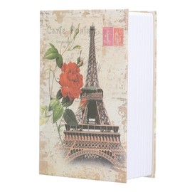 Tissting Book Safe with Combination Lock, 18 x 12 x 5.5 cm Real Pages Book Safe Hidden Lockable Code Lock Book Safe for Money Cash Jewellery (Paris Tower)
