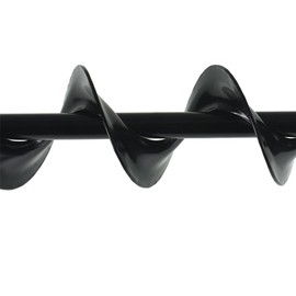 TINVHY 3in Wide 24in Long Metal Earth Auger Drill Bit, Garden Plant Flower Auger Rapid Planter Compatible Auger Machine Head with 3/8in Diameter Non-Slip Hex Shank