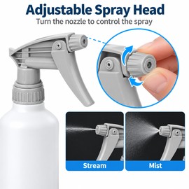 5-Pack Adjustable Trigger Sprayer Heads for Spray Bottles