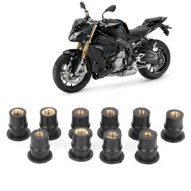 Aramox M5 Rubber Well Nut Assortment Nut 5 mm / 0.2 Inch Metric Motorcycles Windscreen Screws Pack of 10