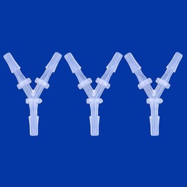 JoyTube Plastic Barb Equal Y Tee 1/8" hose ID Polypropylene pipe connectors Plastic Joint Splicer Mender Adapter Union Boat Water Air Aquarium O2 Fuel (pack of 3)