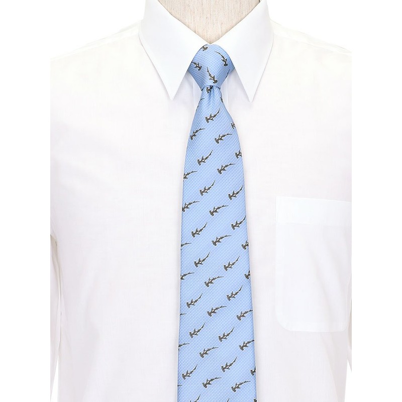 [COLORATA] Carolata Shark Pattern Necktie (100% Silk / Jacquard Woven),