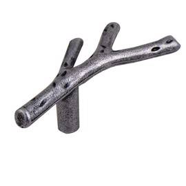 AchNau 10x Cabinet Knobs Wardrobe Drawer Door Cupboard Handle Pulls Twig Single Hole Silver