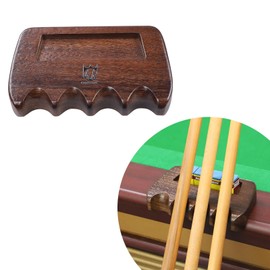 CROWN ME Weighted wooden 4-Cue pool cue stick holder, billiard cue stick holder, chalk holder