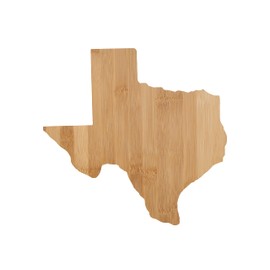 Vastigo Texas State Shaped Bamboo Serving and Cutting Board 11” by 11.25”