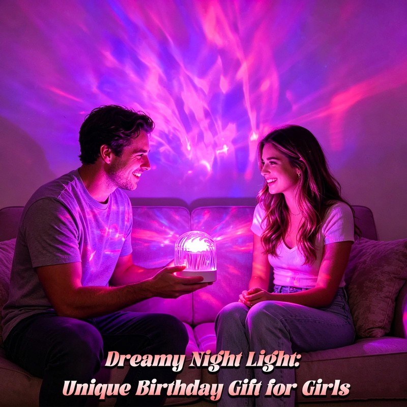 Aurora Ocean Wave Projector Night Light, Northern Lights Shower Lamp