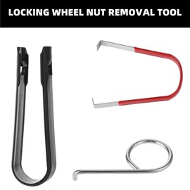 3PCS Locking Wheel Nut Removal Tool Kit, Universal Wheel Nut Covers & Bolt Removal Tool, Durable Screw Extractor Set for Most Vehicles, Nut Remover, Bearing & Wheel Cap Removal Tool, Premium Material