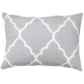 Merry Night MN16170-05 Pillow Cover, Light Gray, Approx. 16.9 x 24.8 inches (43 x 63 cm), 100% Cotton, Zipper, Easy to Put Pillow, Moisture Wicking, Breathable, Natural Material, Comfortable Texture,