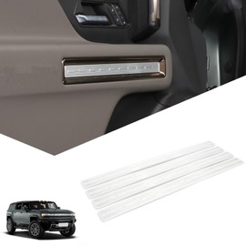 Side Interior Door Panel Strip Trim Compatible with Hummer EV 2022-2026 SUV/SUT, Inner Door Panel Decoration Trim Molding Cover Accessories, 4PCS (Silver)