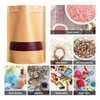Cloudslucky 50PCS 5.5"X8" Kraft Paper Bags with Window, Resealable Stand