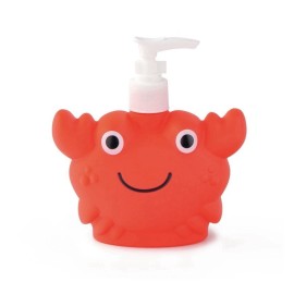 ANKYO 5-pc Red Crab Shape Bath Set - Soap Dispenser, Kneeling Pad, Bath Caddy + More