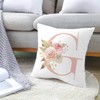 YeeJu Alphabet L Decorative Throw Pillow Covers English Letters Floral