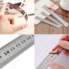 Straight Ruler, 11.8 inches (30 cm), Steel Ruler, Stainless Steel