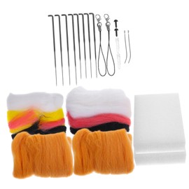Operitacx 2 Sätze Bausatz aus Wollfilz Nadeleinfädler Bausätze Werkzeuge zum Nadelfilzen Nadeln Vlies Stoff DIY-Bastelmaterialpaket Wollfilz-Set Wollfilzen Starter-Kit Nadelfilzset Anfänger