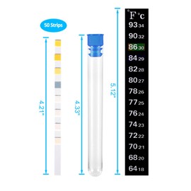 DaToo 8 in 1 Aquarium Test Kit Fish Tank Test Strips Accurate Water Quality Testing Strips for Ammonia PH Total Alkalinity Carbonate Hardness Free Chlorine Nitrate Nitrite Temperature (50 Strips)