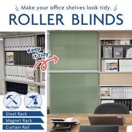TOSO Roller Blinds 30" W 71" H Dark Grey Cordless Free-Stop Privacy Screen Steel Rack Mount Magnetic Mount Curtain Rail Mount One-Touch No Tools Required
