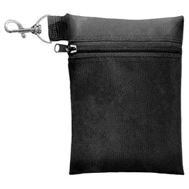 CHEERYMAGIC Golf Tee Pouch, Black Zipper Golf Ball Bag with 360° Rotating Hook for Men Women Ball Accessories A11GEFQZSNB