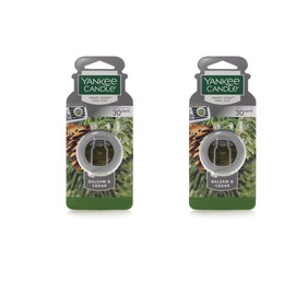 Yankee Candle Smart Car Vent Clip Air Freshener, Last up to 30 days, Balsam & Cedar, 2 Pack