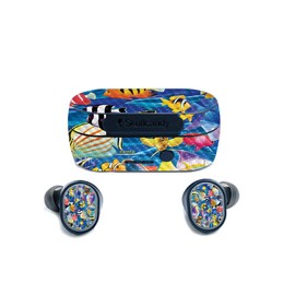 MightySkins Carbon Fiber Skin for Skullcandy Sesh True Wireless Earbuds - Tropical Fish | Protective, Durable Textured Carbon Fiber Finish | Easy to Apply, Remove, and Change Styles | Made in The USA
