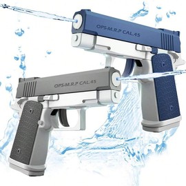 Water Guns play Pistol Toy Squirt Guns, Summer fun Pool Beach Shooting Games Outdoor Toys, Water Blaster Pistol for Kids Adult - Color: Gray