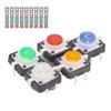 50pcs Mini Push Button ABS Push Button Switch with LED