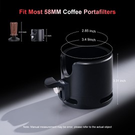 IKAPE Newly Upgrade Espresso Portafilter Holder, Aluminum Alloy Espresso Portafilter Tamping Stand Base, Fit For 54MM Espresso Portafilter