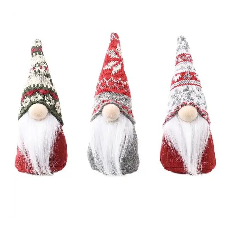 Captor Christmas gnome 19 cm, set of 3 pieces, plush