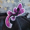 MoonlightJadeArt STKR069- PINK & BLACK LIZARD Sticker Psychedelic Lizards Reptile