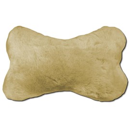Comfort Sheepskin Neck Pillow Travel Pillow color beige
