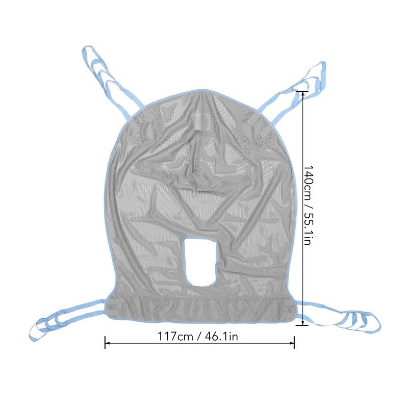 Patient Lift Sling 4 Positions 230KG Capacity Hole Design Mesh