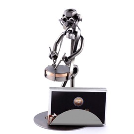 Steelman24 I Nuts and bolts sculpture Snare Drum with business card holder I Handmade ornaments I Made in Germany I I Metal figurine